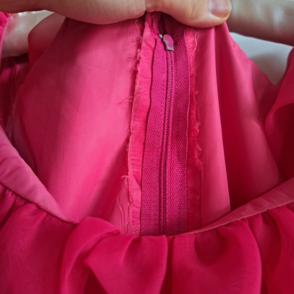 1950's Evening Dress Fuschia Vintage Homemade Prom Size XS/S Pink Wedding Guest - Picture 6 of 7